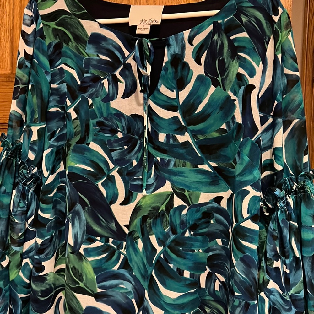 Women’s dress tropical blue and green size small